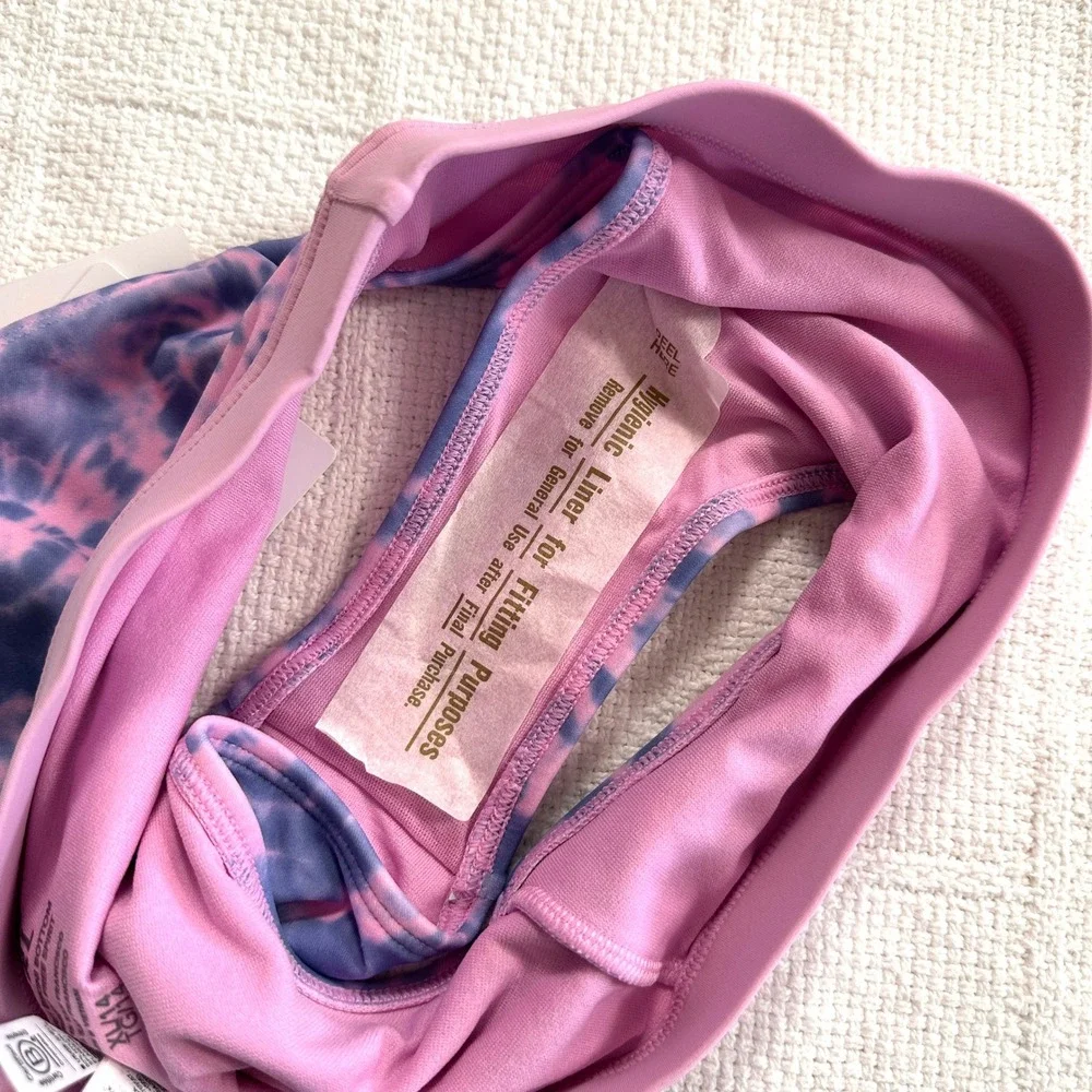 Athleta Girl Free Spirit Bikini Bottom XL 14 Pink Purple Tie‎ Dye Swim NWT Beach